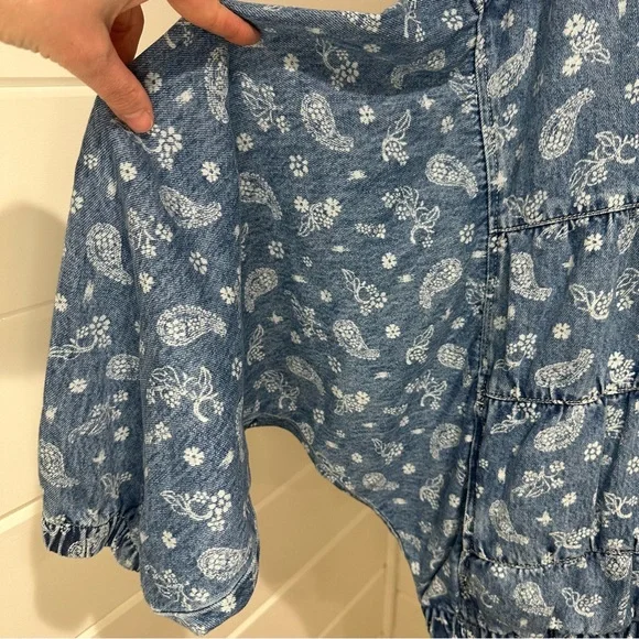 We The Free Blue Layla Denim Jacket Size: Large - Picture 6 of 15